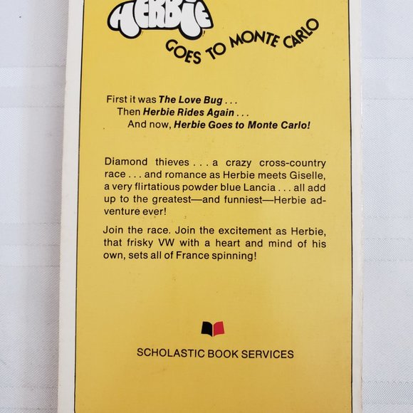 1977 HERBIE GOES TO MONTE CARLO WALT DISNEY PAPERBACK BOOK VINTAGE TK3938 RETRO - Picture 2 of 10